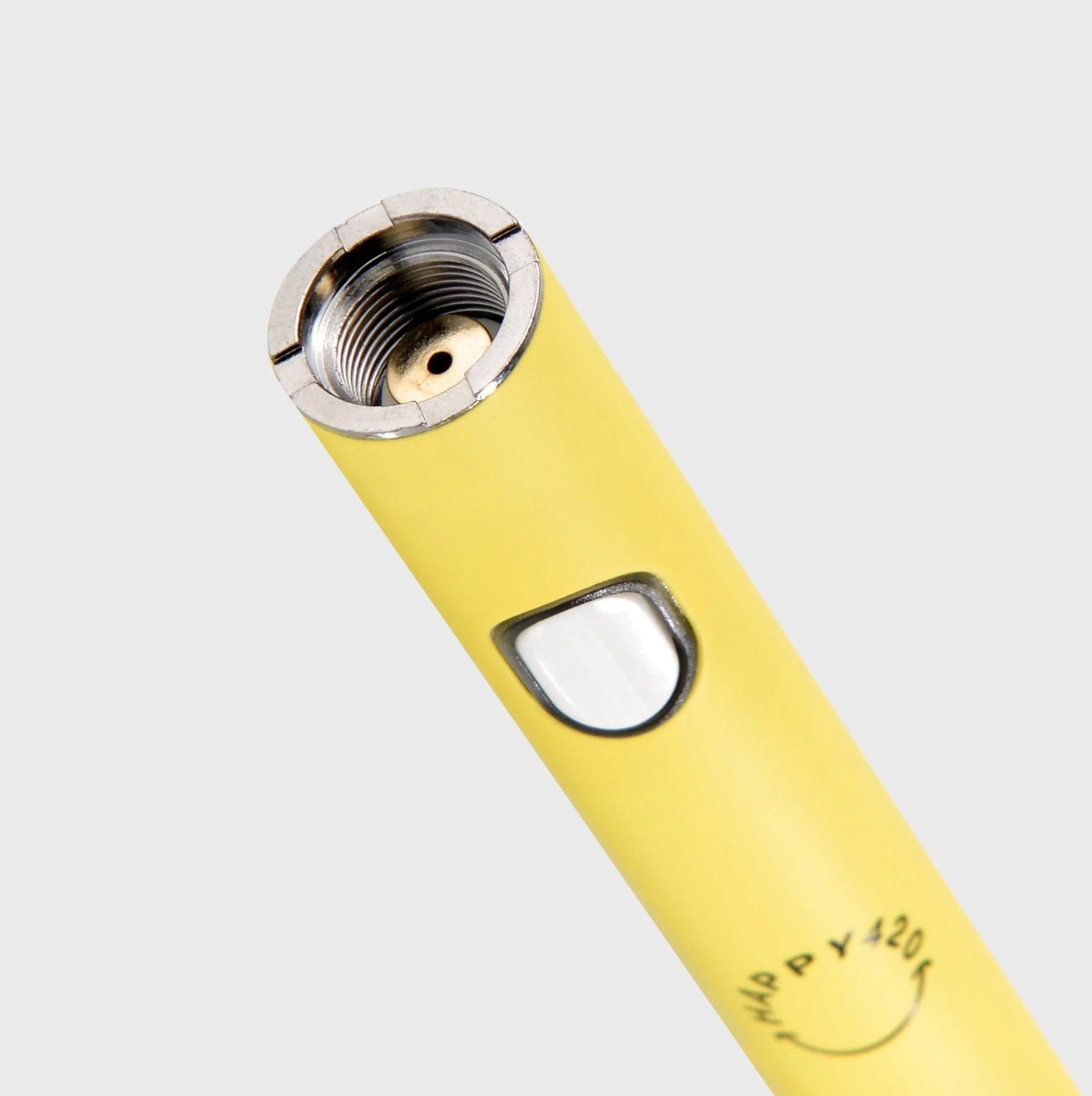 Happy420 Vape Pen Sunshine Yellow 510 Thread and preheat button
