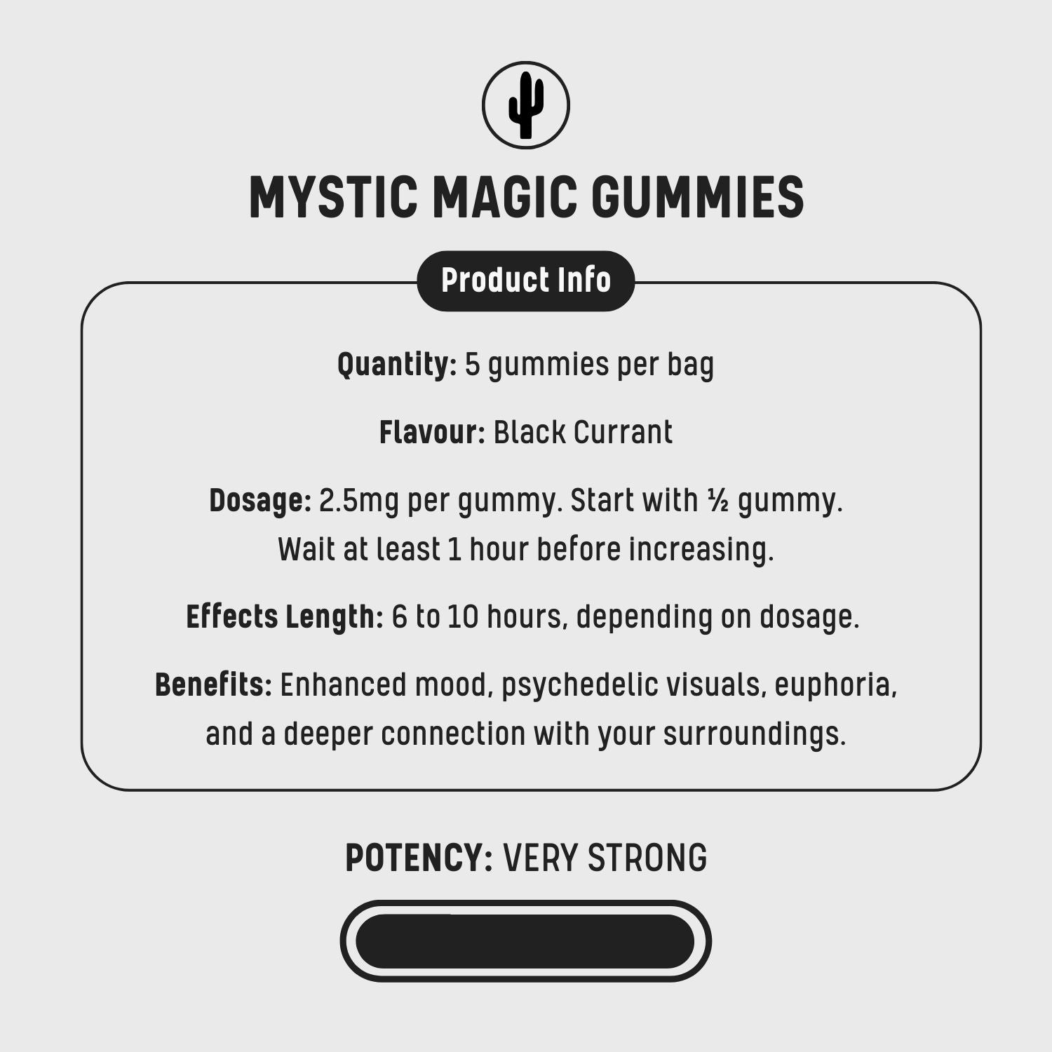 Mystic Magic Gummies (2.5mg) - Black Currant