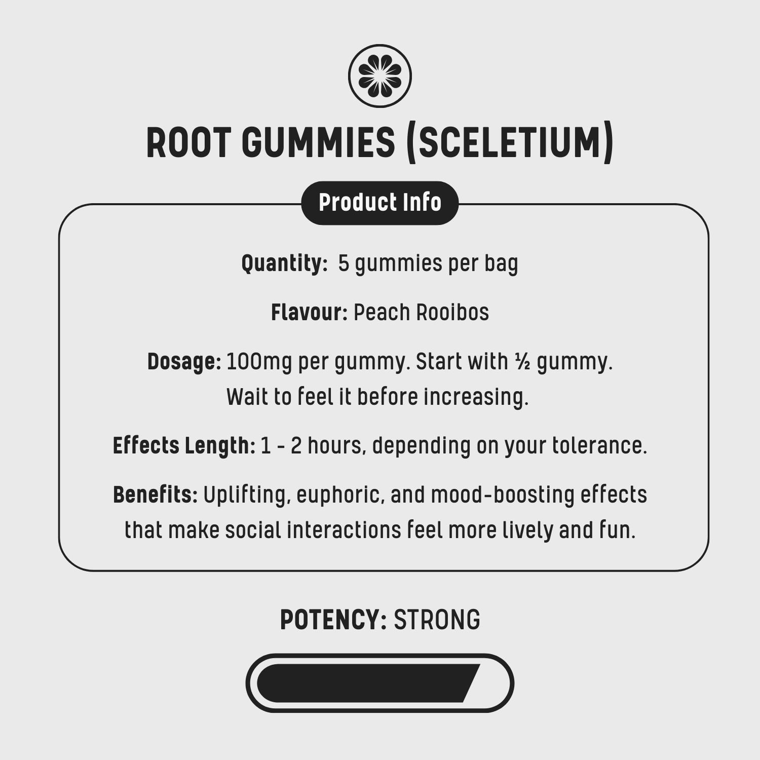 Root Gummies (100mg) – Peach Rooibos