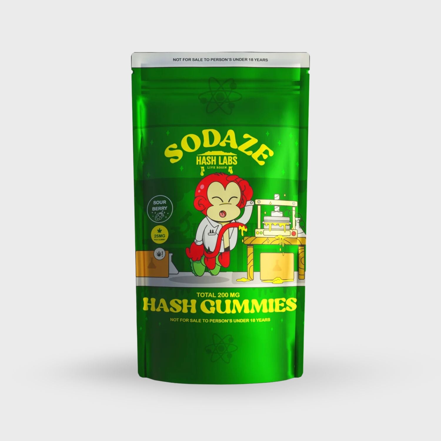 THC Sodaze Sour Berry Hash Gummies 25mg | Happy420 South Africa