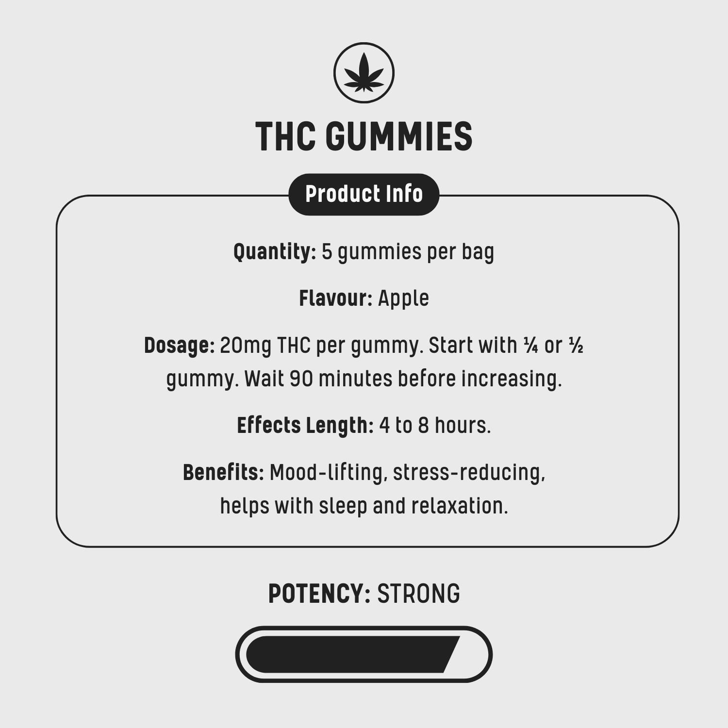 THC Gummies (20mg) - Apple