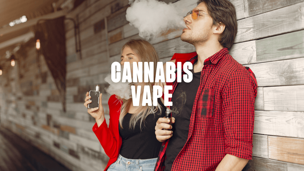 A man and a woman vaping