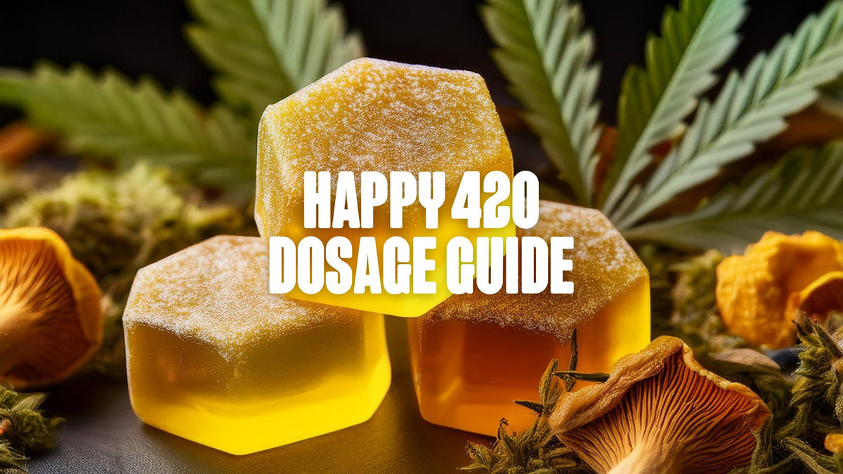 Yellow Gummies with leafs in background