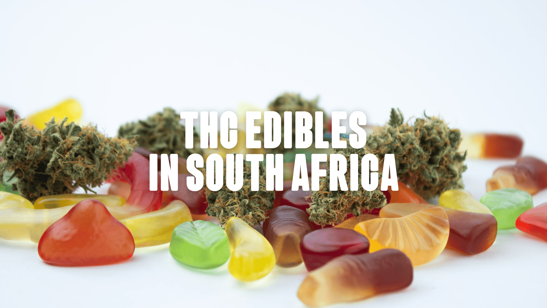 Candy and weed for white background