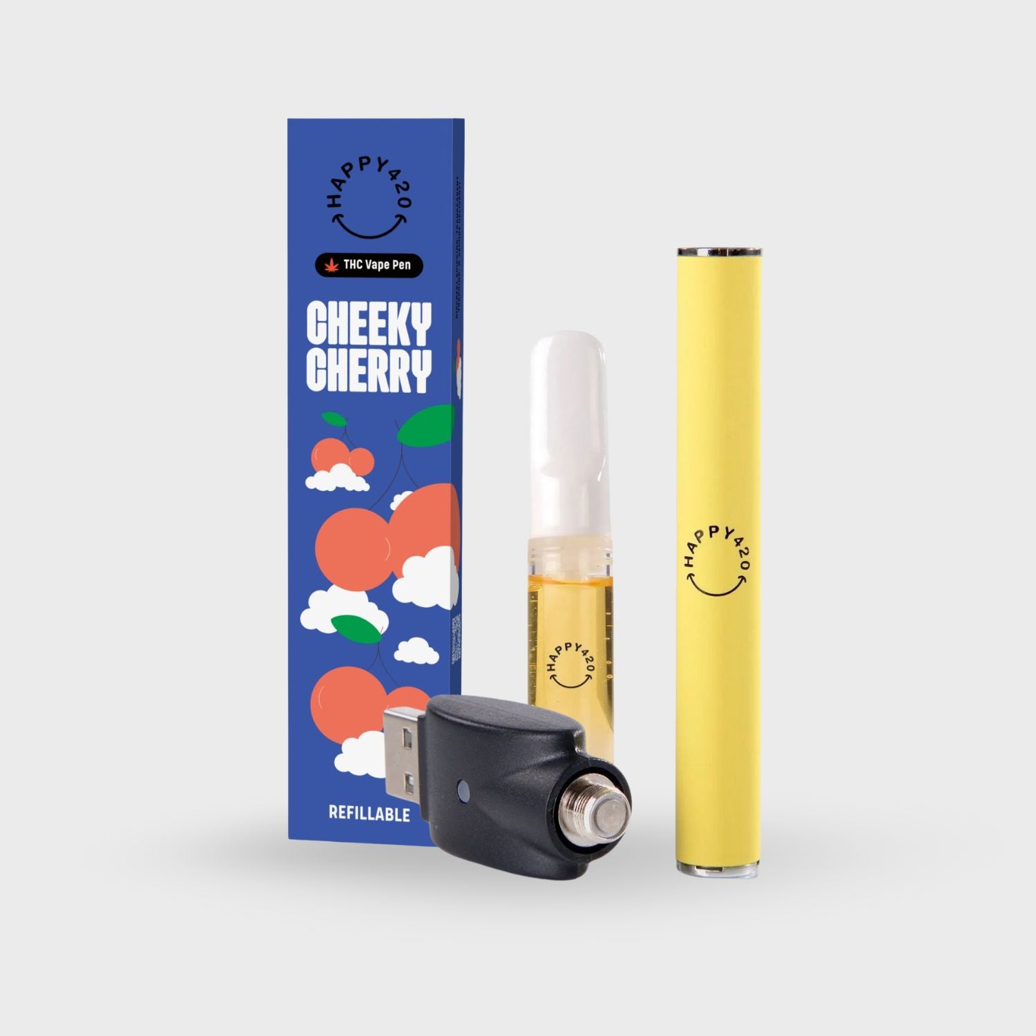 98% THC Rechargeable Vape Kit – Cheeky Cherry