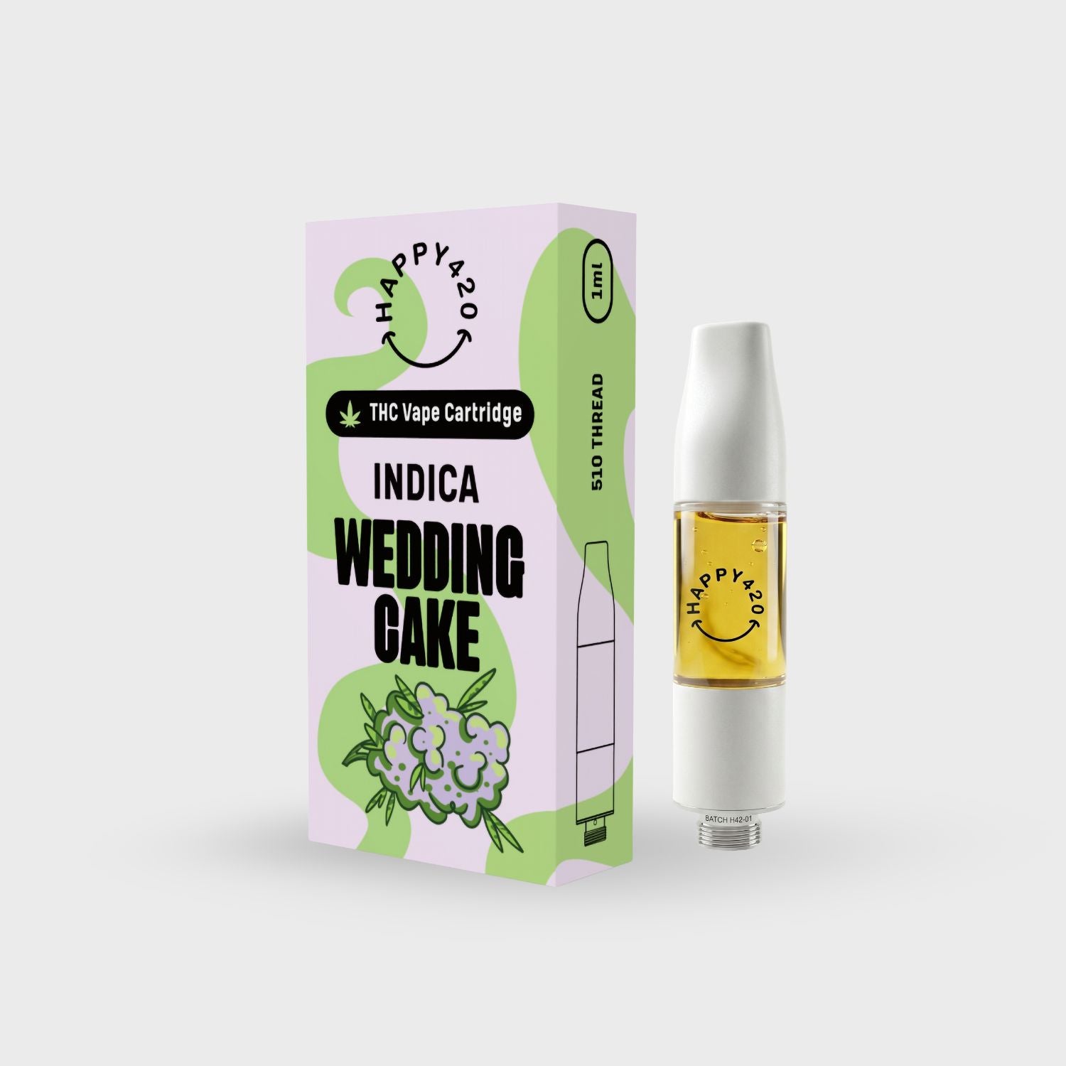 cake xl disposable vape 98% THC Vape 1ml Cartridge – Wedding Cake | Happy420 South Africa