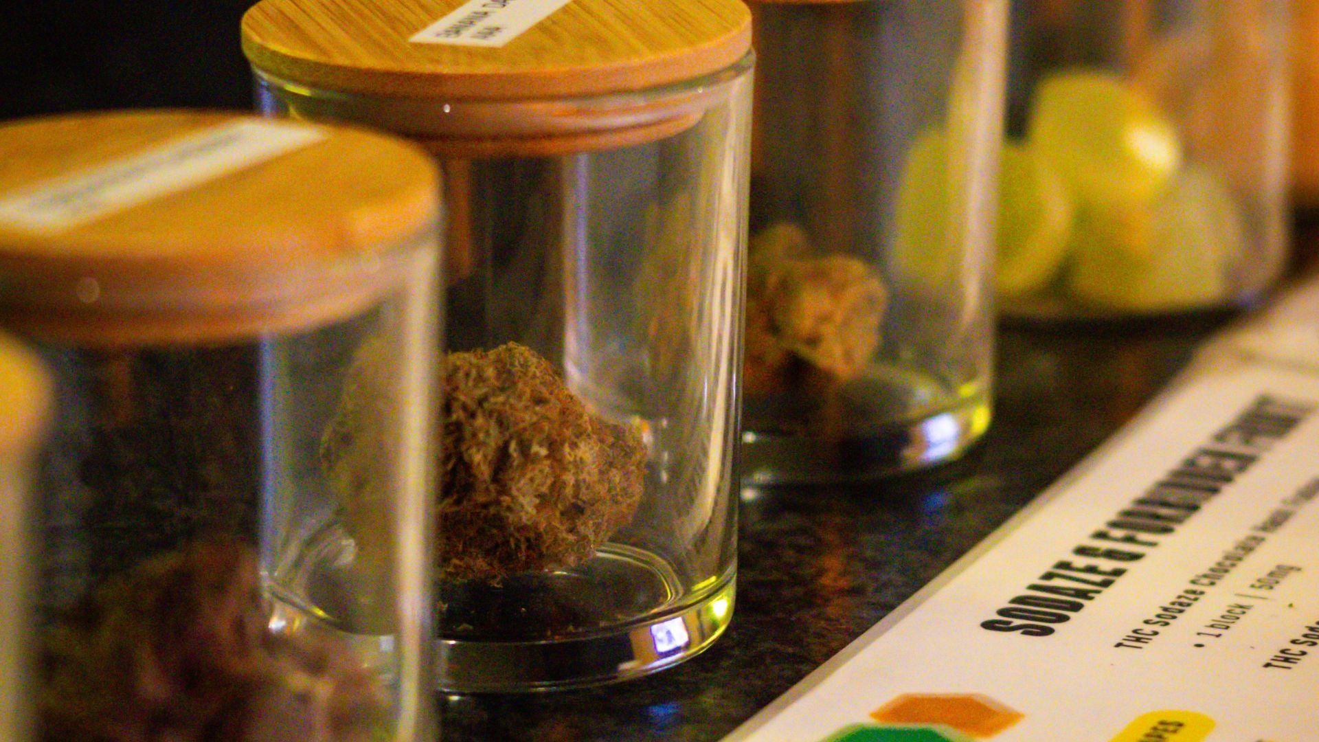 Happy420 cannabis counter display