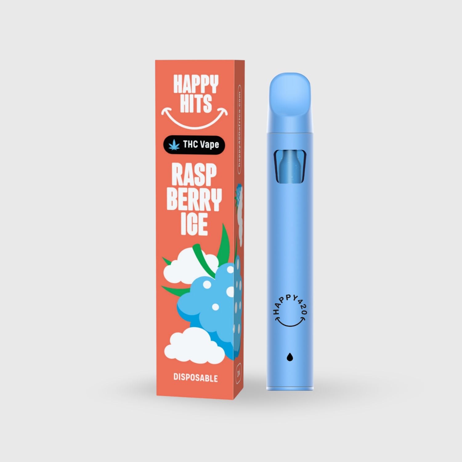 Happy Hits Disposable 98% THC Vape – Raspberry Ice