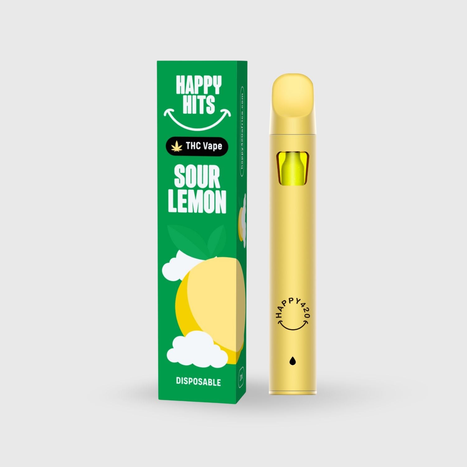 Happy Hits Disposable 98% THC Vape – Sour Lemon