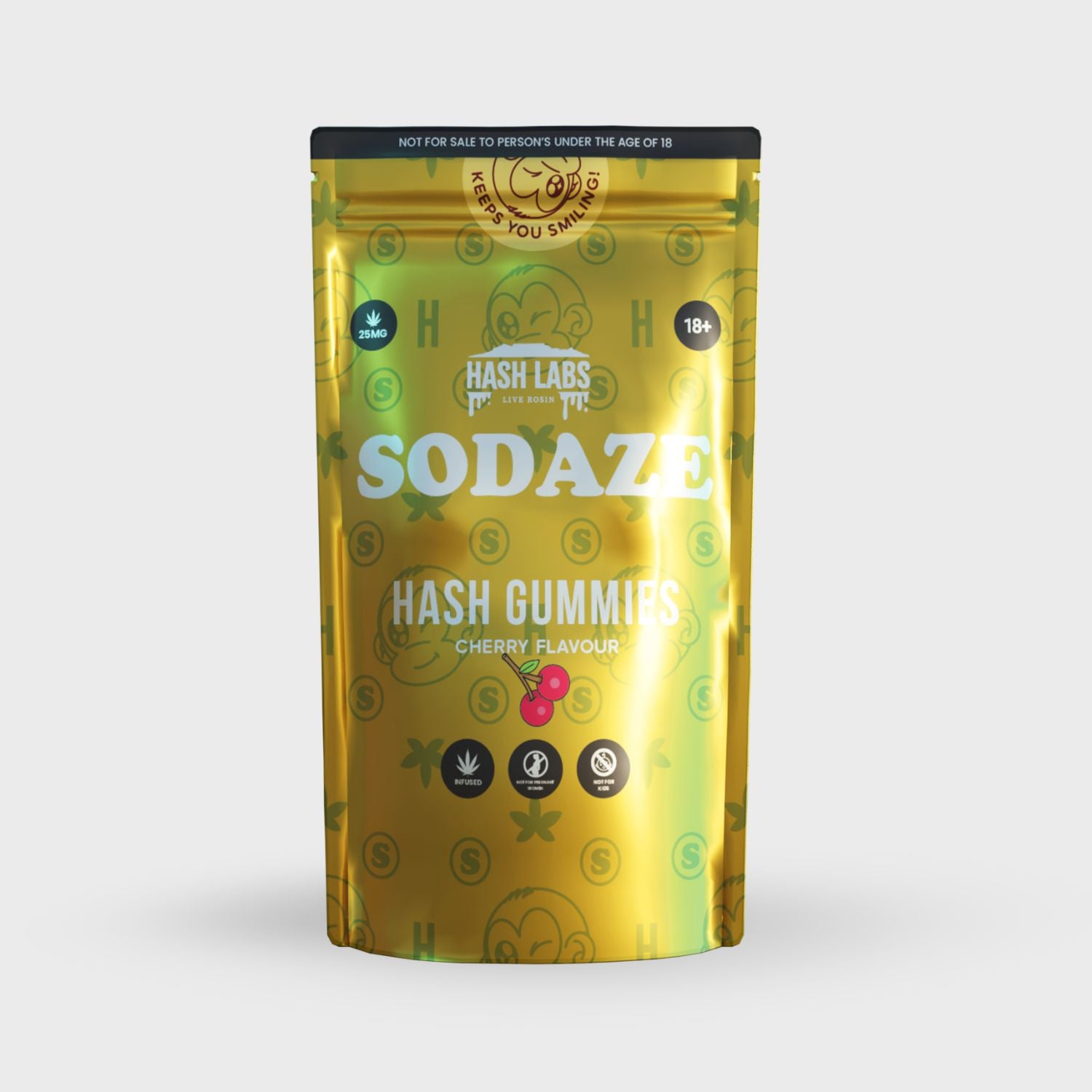 THC Sodaze Cherry Hash Gummies 25mg