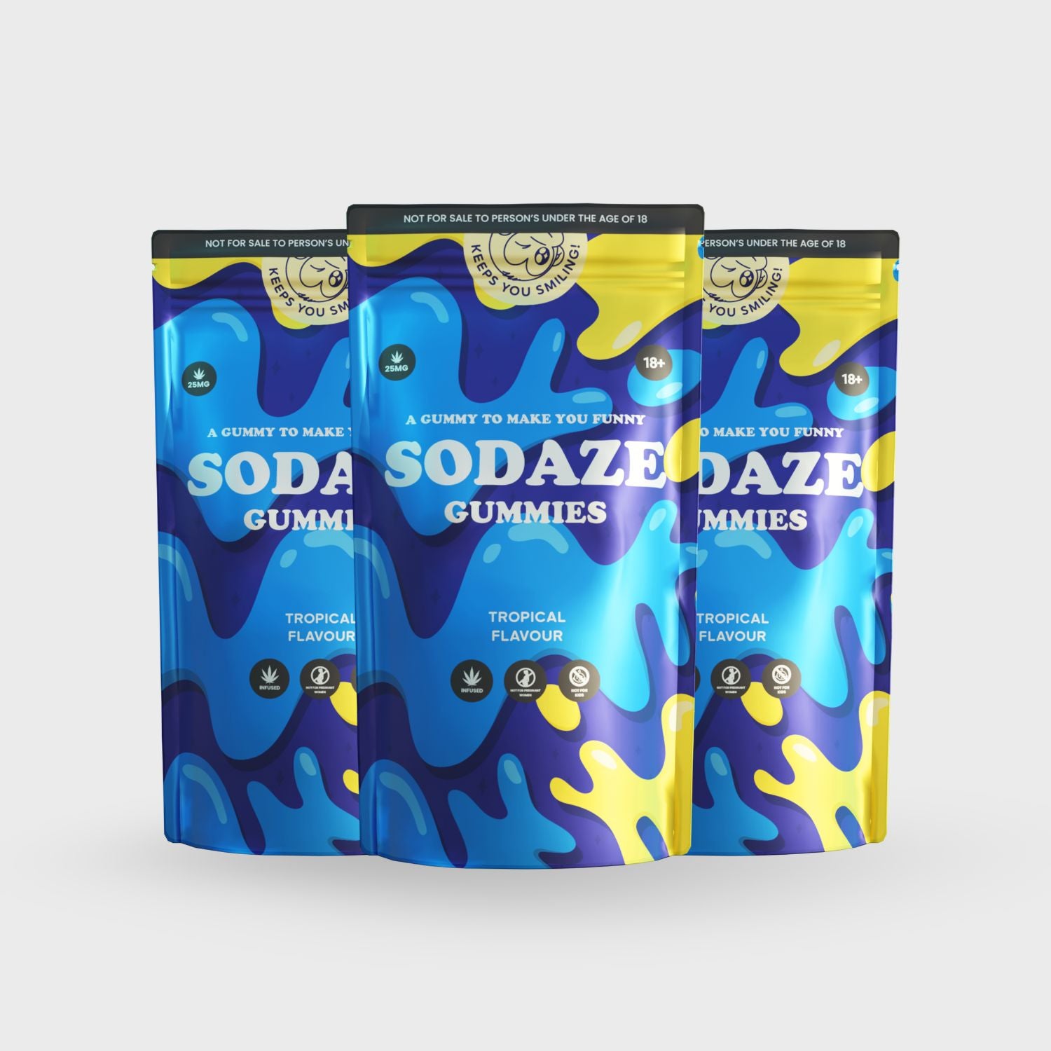 THC Sodaze Tropical Gummies 25mg