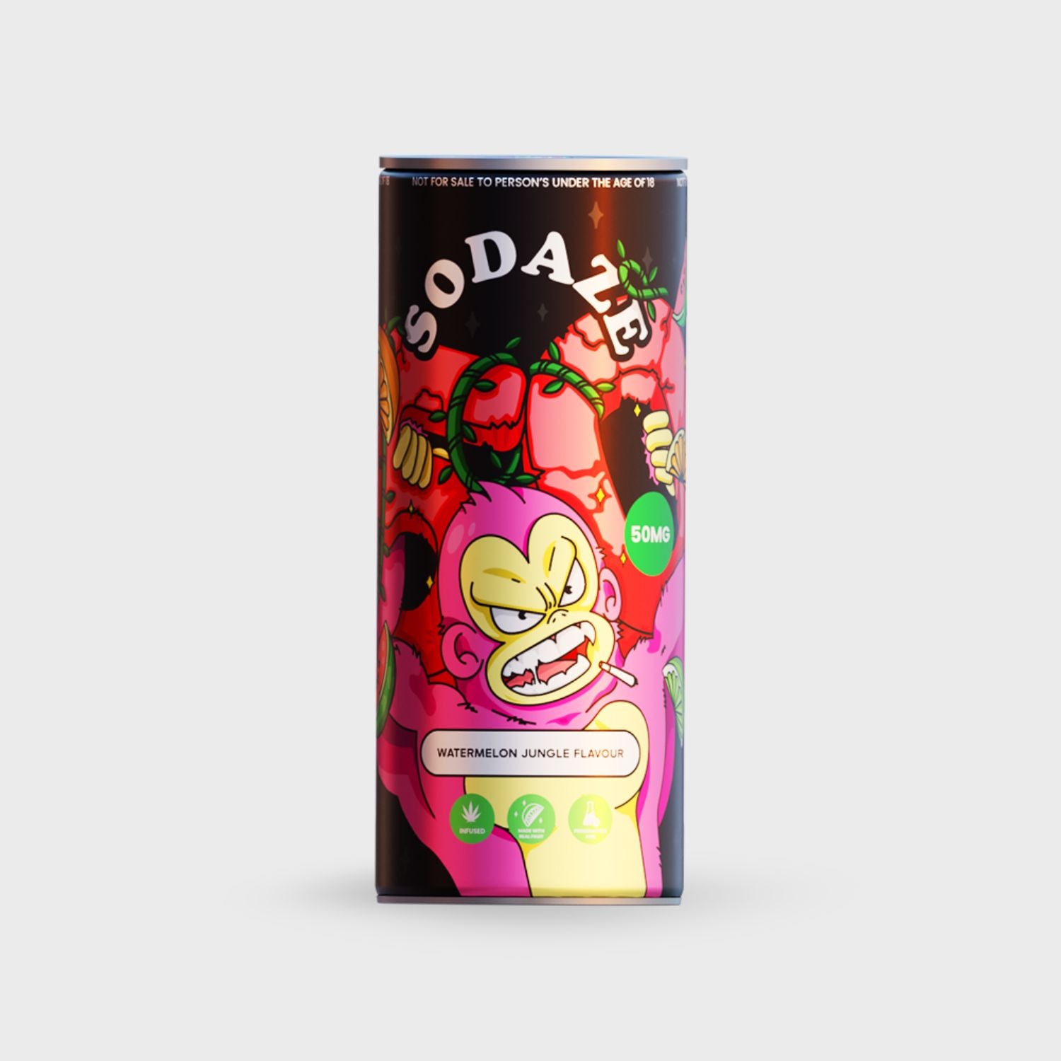 THC Sodaze Craft Soda - Watermelon Jungle 50mg