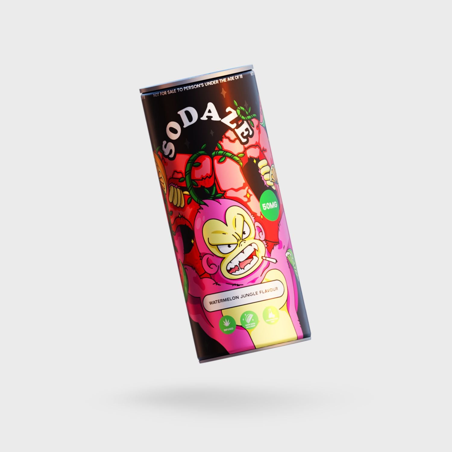 THC Sodaze Craft Soda - Watermelon Jungle 50mg