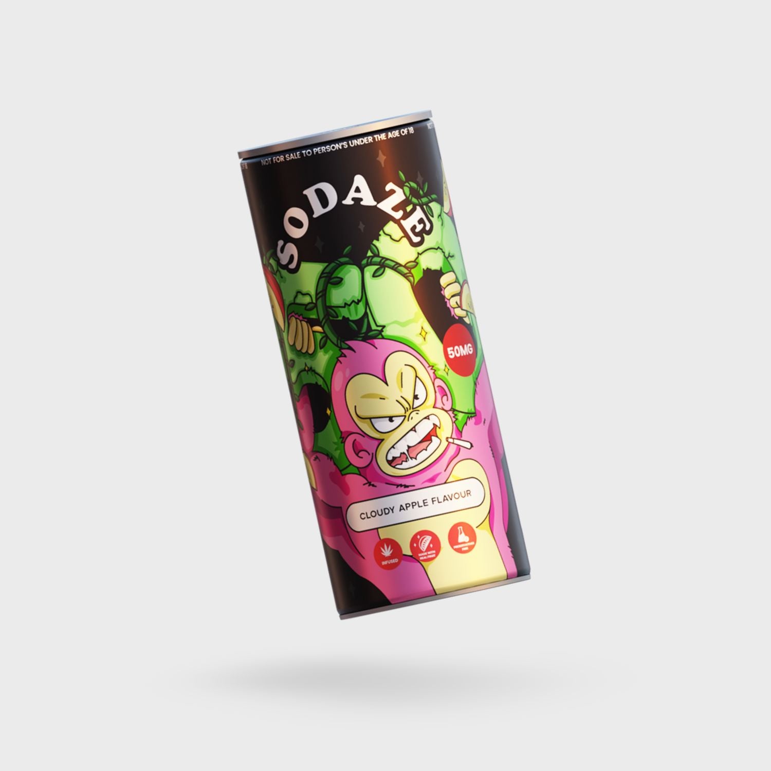 THC Sodaze Craft Soda - Cloudy Apple 50mg