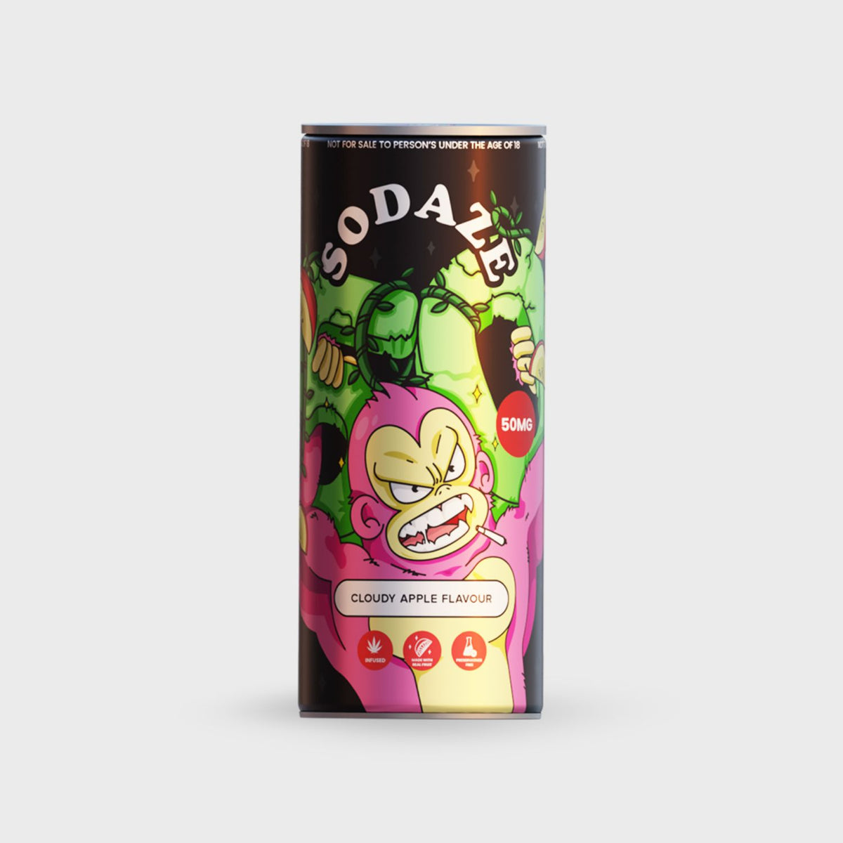 THC Sodaze Craft Soda - Cloudy Apple 50mg