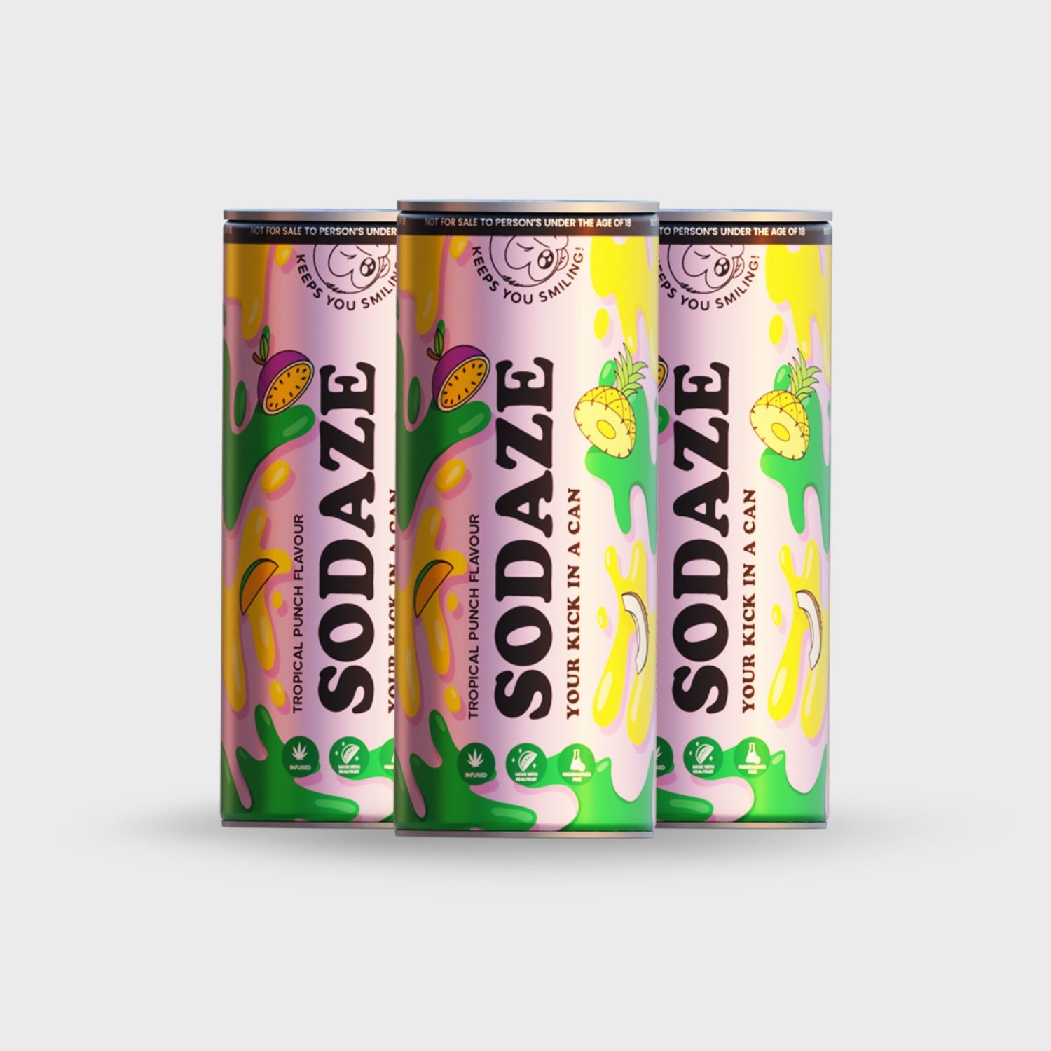 THC Sodaze Craft Soda - Tropical Punch 30mg