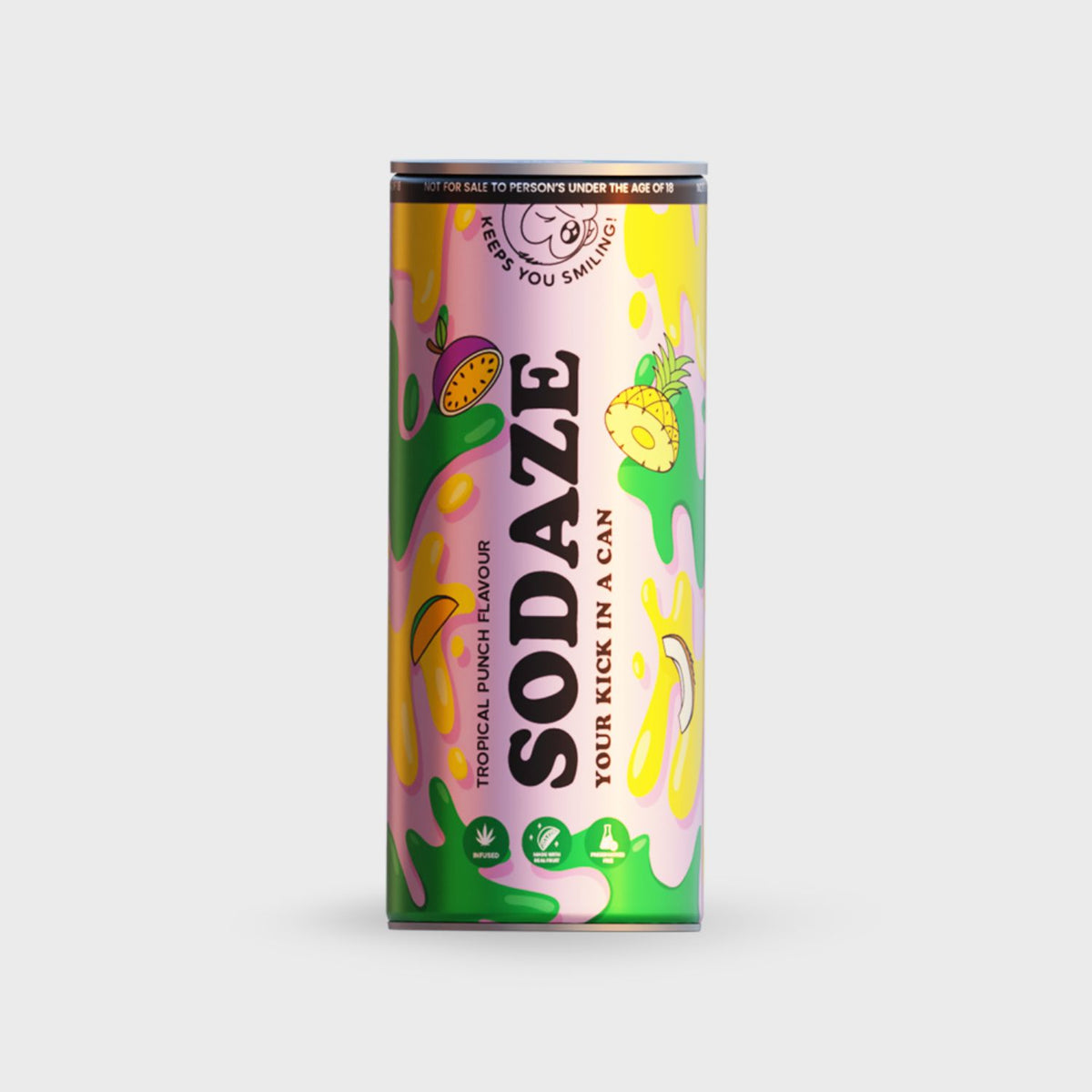 THC Sodaze Craft Soda - Tropical Punch 30mg
